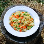 Refried Rice with Carrots and Peas